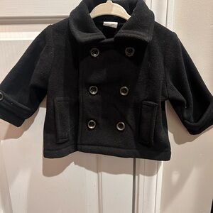 Infant black pea coat